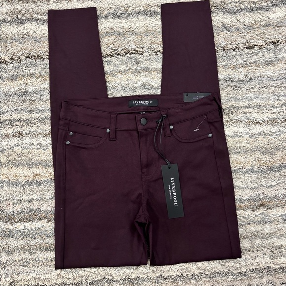 Liverpool Skinny Jeans Sz 4/27 NWT | Liverpool Mid Rise Aubergine Skinny Jeans - - Picture 5 of 12